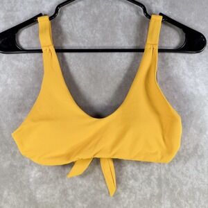 Robin Piccone Womens Ava Scoop Neck Bikini Top‎ Marigold Yellow Size XS NWOT